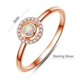 thumbnail image 4 of Opal Halo Engagement Ring with Cubic Zirconia in 18K Rose Gold Plated Sterling Silver October Birthstone Rings for Women, 4 of 4