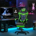 thumbnail image 3 of Soontrans Gaming Chair Computer Chair with Footrest, Office Chair with Lumbar Massage Pillow, Racing Ergonomic Game Chair , Swivel Gamers Chair for Adults s, Green, 3 of 10