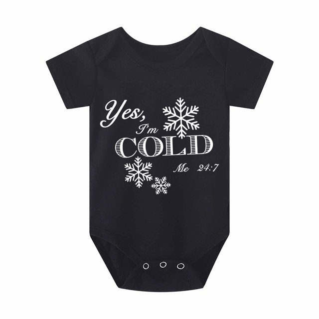 Body De Bebé Canastilla Onesies Para Niños Pequeños Niñas Niños Camiseta De Manga Corta Con Estampado De Letras Mono Mameluco Negro Odeerbi LM103-6318