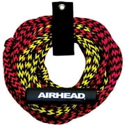 Airhead 2 Section Tow Rope   1 2 Rider Rope For Towable Tubes, Black, 7/16