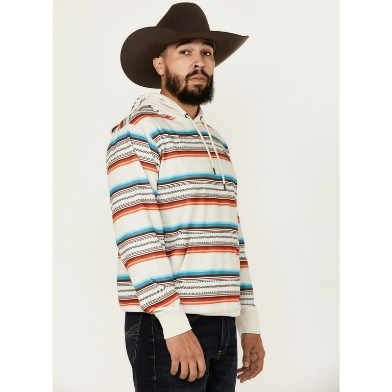 Hooey Men's Mesa Serape Striped Hooded Sweatshirt HH1233CRSP