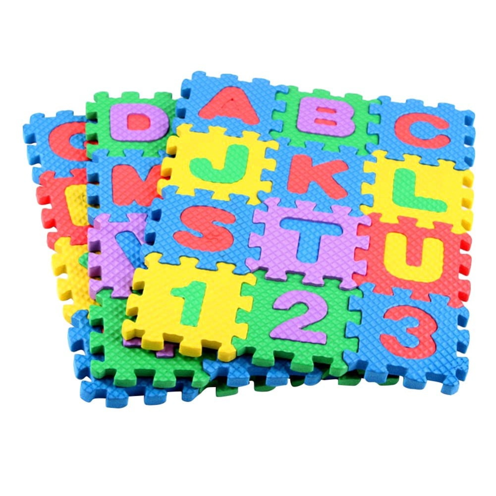MYG 36 PCS PLAY MAT ABCD 123 ALPHABET KIDS CHILDREN SOFT EVA FOAM PUZZLE