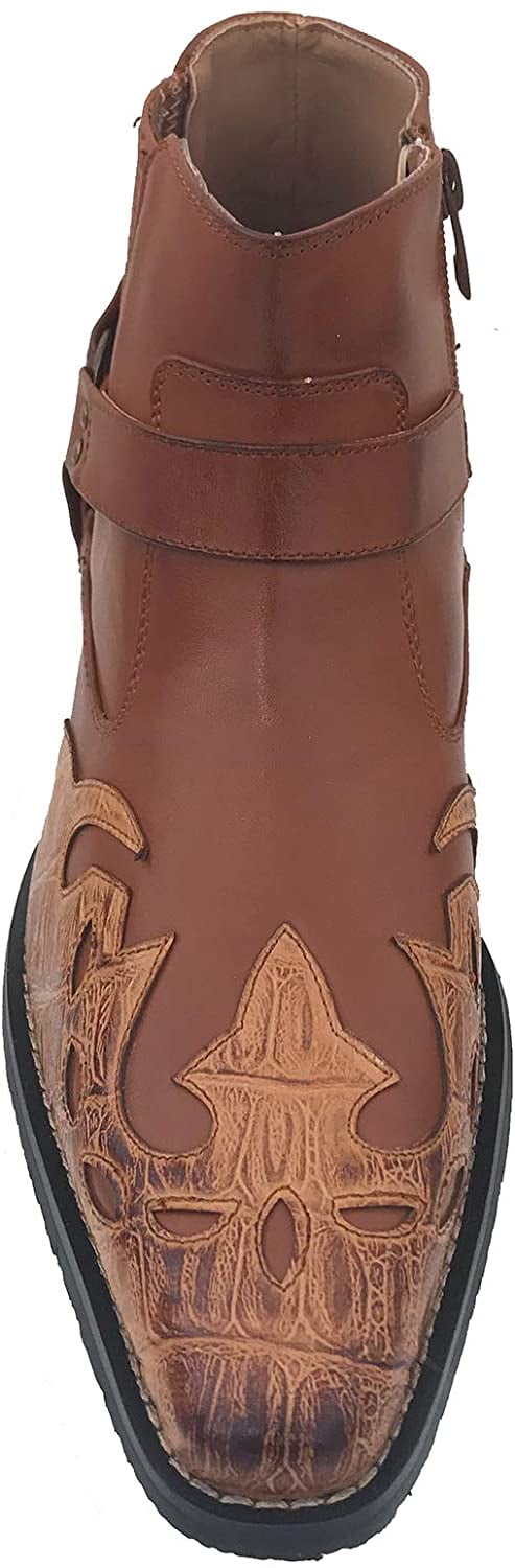 靴 aclent 2way strap western boots aclent 2way strap western boots