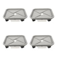 thumbnail image 6 of 4pcs Rolling Plant Tray Rolling Planter Holder Movable Plant Tray with Water Container and Wheels, 6 of 8