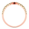 thumbnail image 4 of Statement Engagement Ring for Women - 0.5ct Natural Peridot in 14K Rose Gold Promise Ring, 4 of 6