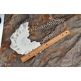 thumbnail image 3 of Ivory Ruffle Chiffon Fan Crystal Rhinestone Gem Chain Link Collar Bib Necklace, 3 of 5