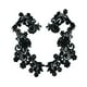 thumbnail image 2 of 1 par de hermosos apliques de encaje de poliéster con bordado floral y adorno de encaje floral Negro, 2 of 7