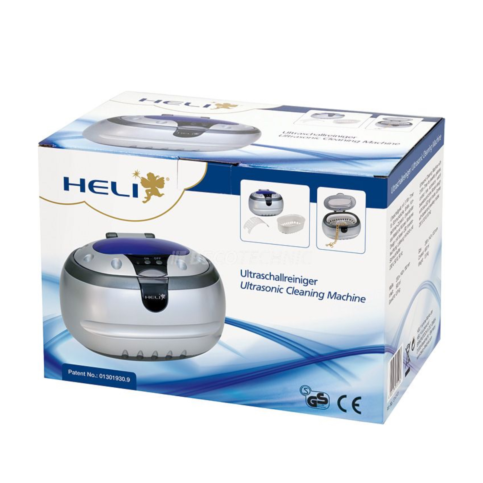 Heli ultrasonic cleaner for jewelry cleaning in retail and home environments 600 ml