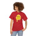 thumbnail image 3 of Dripping funny smiley emoji graphic t shirt Unisex Heavy Cotton Tee, 3 of 8