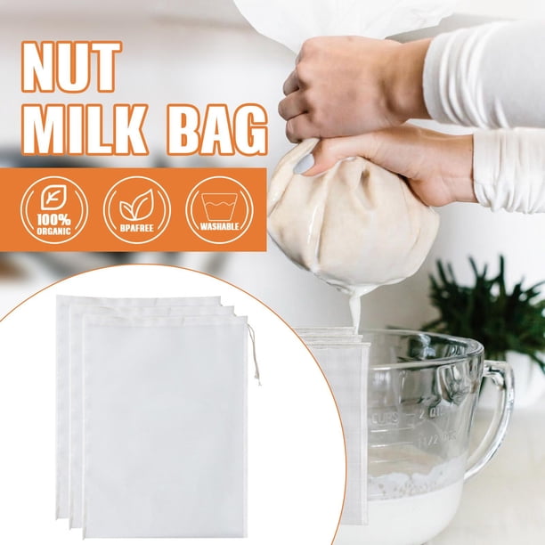 Coladores De Tela Para Leche Vegetal | Pack De 6 Unidades, Forma Rectangular, Ideal Para Hacer Leche De Almendras, Nueces O Avena