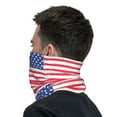 thumbnail image 2 of Cooling Neck Gaiter Face Cover Scarf Retro Usa Flag Protection Mask Windproof Hiking Cycling Running For Men Women, 2 of 7