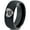 Black Dome Tungsten, variant on Tungsten Love You Heart Band Ring 8mm Men Women Comfort Fit Black Dome Polished