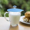 thumbnail image 4 of 1pcs Drink Covers,Silicone Cup Lid,Camping Colorful Anti-Dust Silicone Mug Cover,Flexible Silicone Outdoor Drink Cover,Diamond Dust Cup Cover for Mugs,Cups,Tea Pots,6 Colors (Blue), 4 of 9