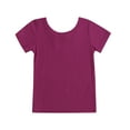 thumbnail image 1 of Faithtur T-Shirt Enfant Col Rond Uni Bowknot Manches Courtes Tops, 1 of 9
