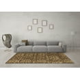thumbnail image 3 of Ahgly Company Indoor Round Abstract Brown Modern Area Rugs, 6' Round, 3 of 4