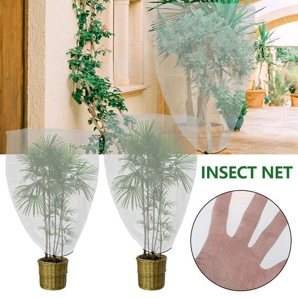 Everso 2Pcs Barrier Netting /Plant Cover Bags,Garden Bug Net Insect