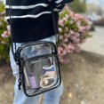 thumbnail image 3 of Clear Bag for Stadium Sling Crossbody Bag Front Zipper Pocket Adjustable Strap Handle Transparent Purse for Festivals Stadium Games Concerts Events Travel and Daily Hands Free Use, 3 of 4