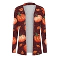 thumbnail image 4 of Cárdigan de manga larga con estampado de Halloween para mujer, chaqueta de poliéster, 4 of 6