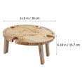 thumbnail image 2 of Tineasur Portable Wooden Folding Table Light Brown - Outdoor Camping, Picnic, Wine Festivals, Beach, Patio Use, 2 of 6