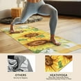 thumbnail image 4 of Yellow Checker Sunflower Bouquet Pattern Hot Yoga Mat Towel Non Slip for Hot Yoga - Quick-Drying Yoga Mat Cover with 4 Corner Pockets with Travel Bag - Hot Yoga Towel Non Slip 70"x26", 4 of 6