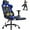 Blue, variant on BIQWBIC Ergonomic Gaming Chair for Teens - Adjustable Game Chair with Headrest, Footrest & Lumbar Support, White