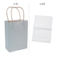 thumbnail image 3 of Fun Express Kraft Paper Gift Bags & White Tissue Paper Kit Assortment May Vary, Medium Silver, 6 1/2" x 9", 3 of 3