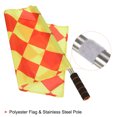 thumbnail image 3 of Unique Bargains Linesman Referee Flag Stainless Steel Pole Sponge Grip, Diamond Checked 4 Pack, 3 of 5