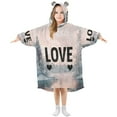 thumbnail image 6 of BZSMCE Wearable Blanket Hoodie Fashion Winter Love Scene Home Wear, 6 of 7