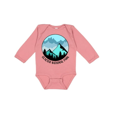 

Inktastic Glacier National Park Montana Mountains Boys or Girls Long Sleeve Baby Bodysuit