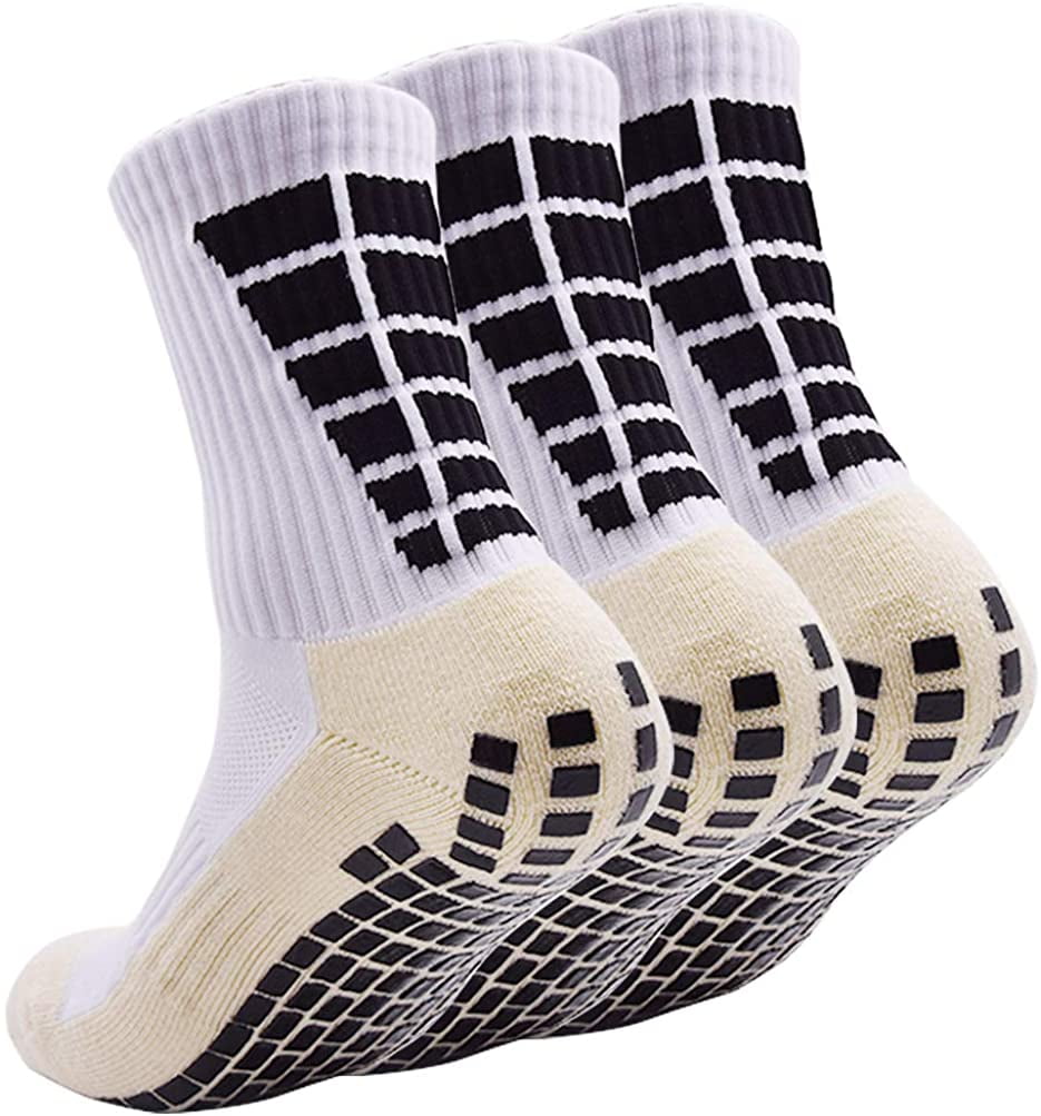 Anti-Slip Slipper Socks, 3 Pairs, Gripper Bottom Unisex Men Women Indoor Non-Skid Hospital - Walmart.com