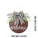 thumbnail image 3 of Wooden Welcome Doorplate With Lattice Bow Hanging The Wall Of Home Furnishing, 3 of 9