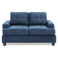 thumbnail image 4 of Glory Furniture Sandridge Microsuede Loveseat in Navy Blue, 4 of 6