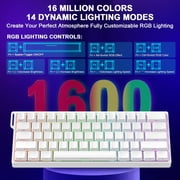 Aula WIN60 HE 60% Mechanical Keyboard Wired, Hall Effect Gaming Keyboard Magnetic Switch Hot Swappable, Adjustable Actuation Rapid Trigger Mode 8000Hz Polling Rate, RGB Keyboard 60 Percent Design