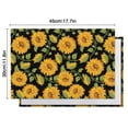 thumbnail image 6 of Black Green Stem Sunflower Pattern Summer Placemats Table Placemats Set Of 4-Linen Kitchen Washable Placemats Table Mats 11.8"x17.7" Non-Slip Heat Resistant, 6 of 6