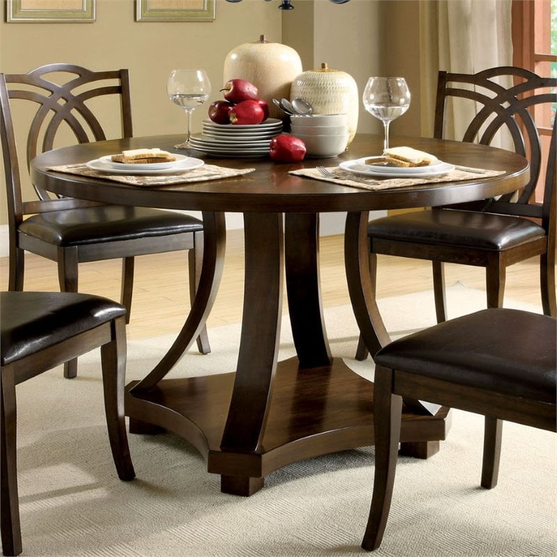 Furniture Of America Lafayette Round Dining Table In Dark Walnut Com America Lafayette Round Dining Table, Round Table Lafayette