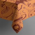 thumbnail image 5 of Halloween Spooky Icons Pattern Square Tablecloth,Waterproof Square Table Cover,Wipeable Spillproof Washable Table Cover for Home Kitchen Party Decor 52"x52"(132x132cm), 5 of 6