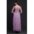 thumbnail image 6 of Bimba Dry Leaves & Goldfinch Bird Print Women Long Maxi Tube Smocked Bodice Dress-Small, 6 of 7