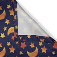 thumbnail image 3 of Ambesonne Nocturnal Kitchen Curtains, Moons and Stars Shapes, 55"x45", Indigo Marigold Mustard, 3 of 3