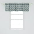 thumbnail image 2 of Ambesonne Azulejo Window Valance, Antique Art Mosaic Tiles, 42" x 18", Pale Tan Dark Teal, 2 of 3