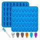 thumbnail image 1 of 2-Pack Silicone Skull Molds for Gummies & Chocolate, Non-Stick Food Grade with Dropper, 1 of 4