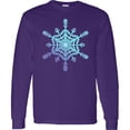 thumbnail image 3 of Inktastic Christmas Blue Ice Snowflake Long Sleeve T-Shirt, 3 of 5