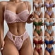 thumbnail image 1 of Ropa interior sexy de dos piezas con hebilla frontal de encaje y estilo europeo y estadounidense, 1 of 5