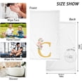 thumbnail image 3 of GZHJMY Letter C Cotton Towels Set 2 Pcs Absorbent Hand Towel Face Towels Kitchen Towels Bath Towels for Bathroom Laundry Room Kitchen 16 x 28 Inches, 3 of 7