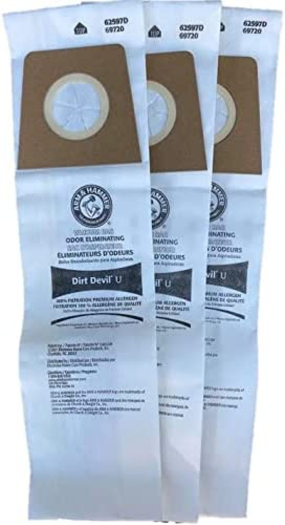 Vonluxe Zone 12 Premium Allergen Bags for Dirt Devil Type U Vacuum