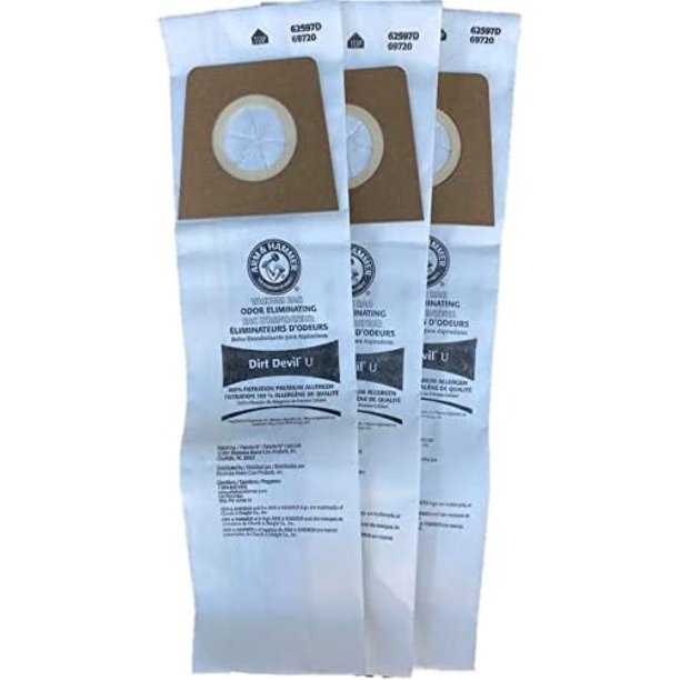 Vonluxe Zone 12 Premium Allergen Bags for Dirt Devil Type U Vacuum