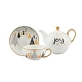 thumbnail image 4 of Tetera con taza de té y platillo Taza de café de cerámica Regalo Taza de jugo Única Tierra de nieve, 4 of 9