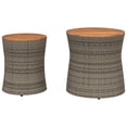 thumbnail image 4 of Mesas auxiliares de patio VidaXL con tapa de madera para jardín, exterior, gris, 4 of 9
