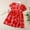 Red 1, variant on OGLCCG Little Girls Cotton Short Sleeve A Line Pleated Flowy Midi Sundress Cute Floral Printed 2025 Summer Dresses for 3-14 Years