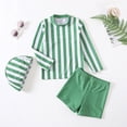 thumbnail image 5 of LRen Boys Two Piece Rash Guard Swim Set Kids Long Sleeve Swimsuits with Swim Trunks Quick Dry Bathing Suit, 5 of 9