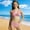 Pink, variant on Tween Girls 2‑Piece Solid Color Bikini Swimsuit, Halter Neck Knot Front Textured Bathing Suit, Soft Stretchy Two‑Piece Swim Set for Beach Pool Summer Holiday